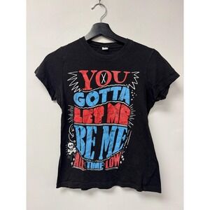 All Time Low StarTee Shirt Womens Small Black You Gotta Let Me Be Me Graphic‎